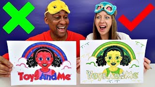 3 marker challenge mommy vs daddy toys andme
