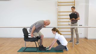 Prosthetic gait training - Sitting down & standing up | Ottobock