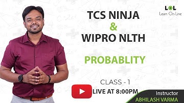 PROBABILITY - 1 | TCS NINJA | WIPRO NLTH | ABHILASH VARMA | ENGINEERS CHOICE