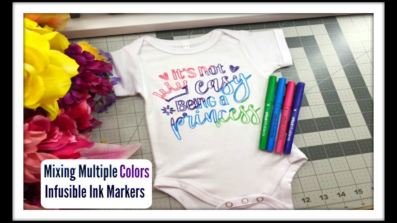 How to Mix Multiple Colors  Cricut infusible ink Markers Step by