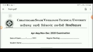 csvtu bhilai answer sheet front page download kare for online exam #csvtu #bhilai #cg #answersheet