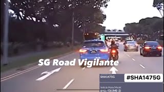 26apr2024 lane change accident between ComfortDelGro Taxi #SHA1475G byd e6 and motorcyclist