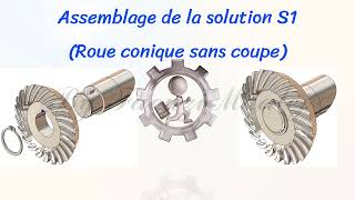 Assemblage d'une roue conique sur un arbre avec SOLIDWORKS (Activité 1.4 P101)