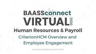 CriterionHCM Overview and Employee Engagement | BAASS Connect Virtual HR & Payroll