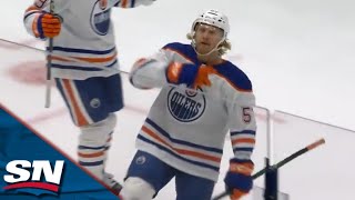 Oilers James Hamblin Snaps One Top Corner For His First Nhl Goal