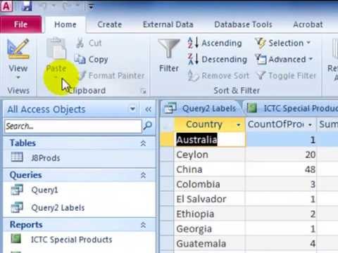 How to create a summary report in Access