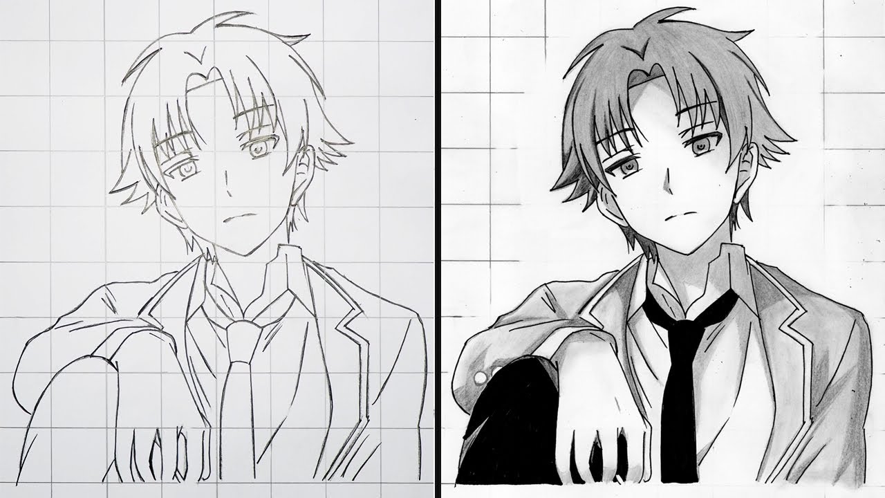 How To Draw Ayanokouji Kiyotaka From Classroom Of The Elite Step By Step  [Tutorial] For Beginners 
