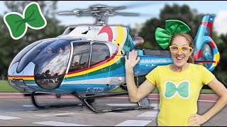 Helicopter Ride OVER a HUGE Waterfall | Helicopters For Kids