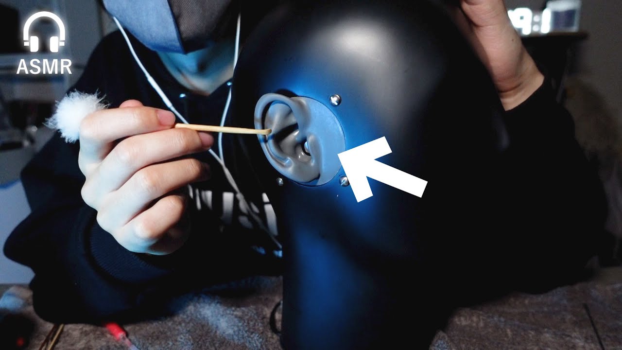 【ASMR】鼓膜なし黒ダミヘのいろんなコツコツ耳かき👂🏻