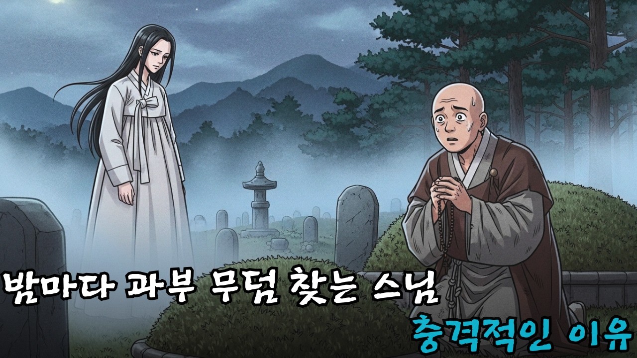밤마다 과부의 무덤을 찾는 스님의 충격적인 이유 | 괴담, 야담, 민담, 전설, 설화, 옛날이야기