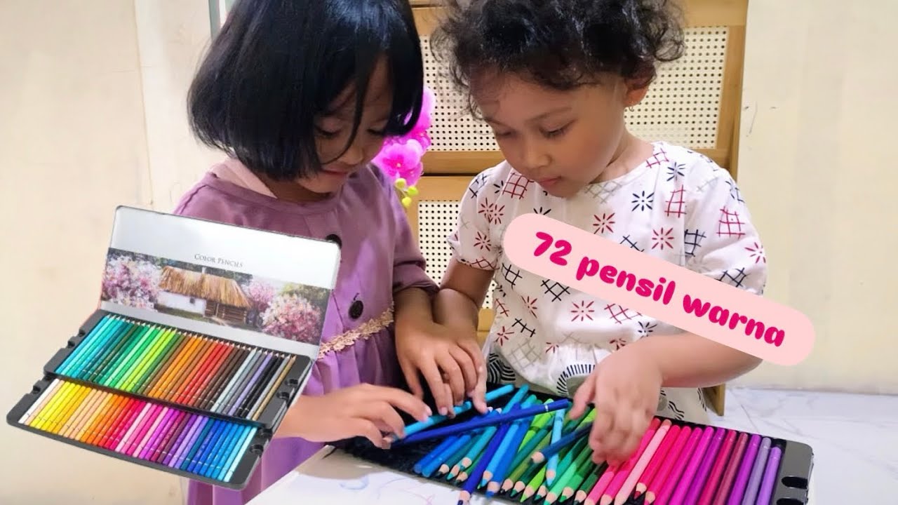 Merapikan Pensil Warna bersama Ara dan Daceng | Vlog