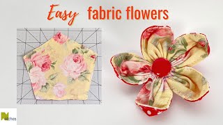 How to Make a Flower with Fabric Scraps   Easy Sewing DIY