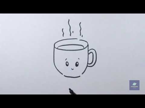 How to Draw cup of coffee - YouTube