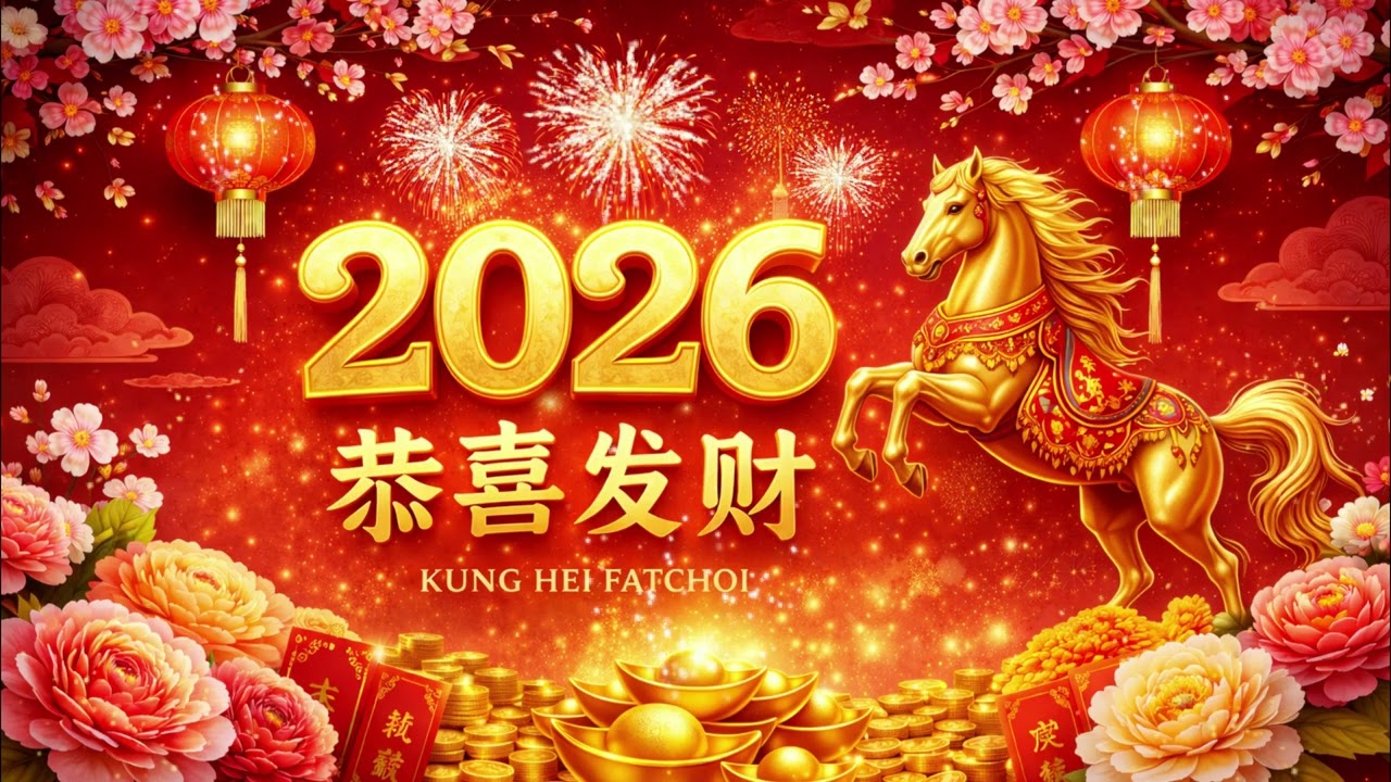 Happy Chinese New Year 2026 TV Background  