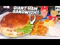 Massive Hot Ham and Cheese Sandwich Challenge in Tulsa, Oklahoma!!