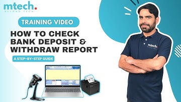 Mtech Solutions - How To Check Bank Deposit & Withdraw Report - POS Software Training Video