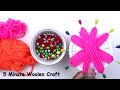 Amazing Trick with hijab pin- Easy Woolen Flower Making Ideas - Hand Embroidery Flower Design