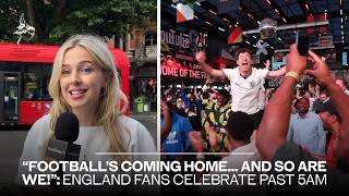 'Football's coming home... and so are we': England fans celebrate into early hours after Mexico win