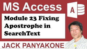 CMS Module 23 Fixing apostrophe in search text - Microsoft Access
