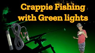 Late Night Crappie Fishing with Green lights