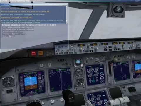 [this is a computer simulation of purely fictional events, it doesn't reflect real-life procedures and flying skills] Computer specs: Intel Core2Duo 3ghz 2GB DDR2 RAM GeForce 7900GS 512MB FSX without SP1 I've upgraded my graphic card, now it's 8800GTS 512MB, and FSX runs much better. /Original description/ Another rainy morning in Mauritius. At the International Airport an Air France Boeing 737-800 is waiting for IFR Take-off clearance, flight 383 to Kuwait. The weather is awful, dangerous to fly, early in the morning, pilots are pretty tired but the schedule is demanding. Fully loaded plane with 180 passangers on board is ready to go, runway 32. Unfortunately, a fire broke out shortly after take-off leading to complete electricity and engine failure... Captain cancels IFR and tries to turn back but soon he finds out that severe turbulence damaged one aileron leaving no way to save the plane... Remember - more than 3500 people have died in Boeing 737 accidents... but i still like that plane. Music: Enigma - Age of Loneliness