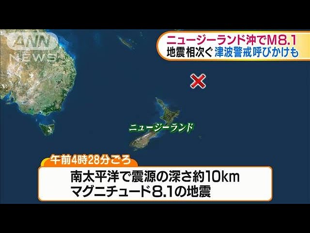 ニュージーランド沖でm8 1 津波警戒の呼びかけも 2021年3月5日 Youtube