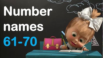 Number names 61-70, Spellings form 61-70, Number names
