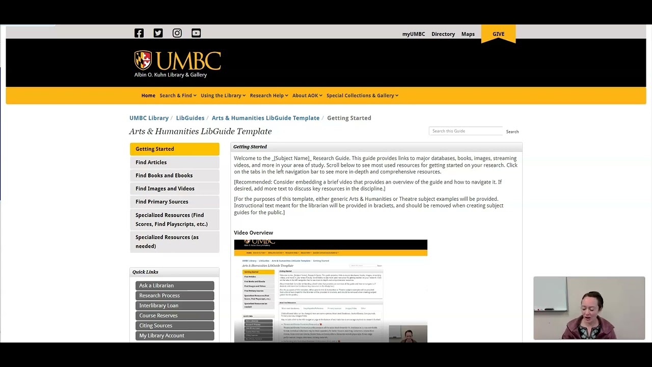 Getting Started - Arts & Humanities LibGuide Template - Research Guides at University of Maryland, Baltimore County getting-started-arts-humanities-libguide-template-research-guides-at-university-of-maryland-baltimore-county