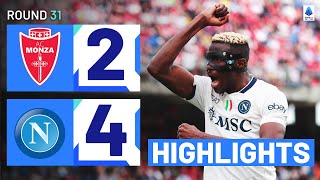 MONZA-NAPOLI 2-4 | HIGHLIGHTS | Osimhen scores in six-goal thriller | Serie A 2023\/24