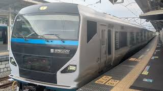 E257系(NA-07編成)特急踊り子11号　伊豆急下田行き　伊東駅(IZ-01)発車シーン