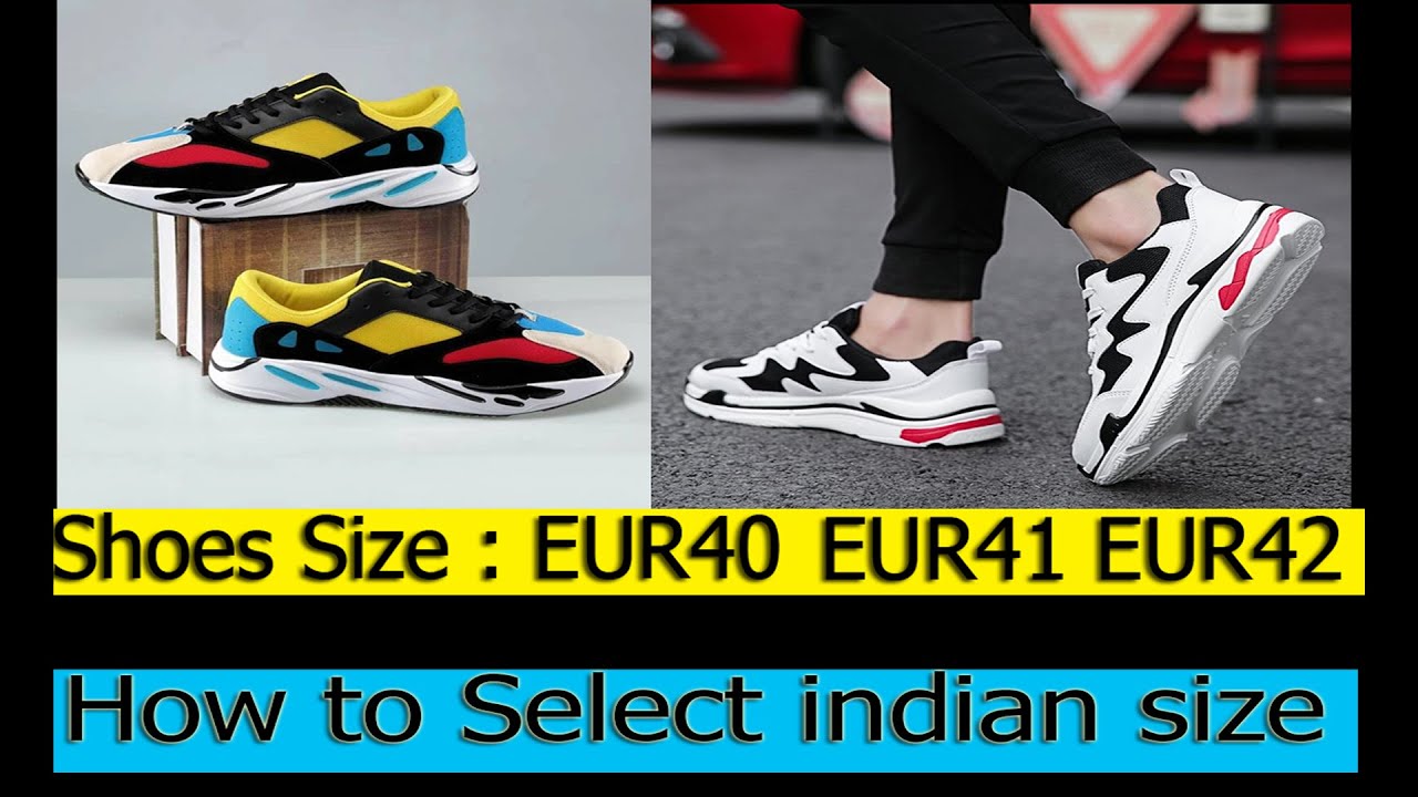 euro shoe size to indian size