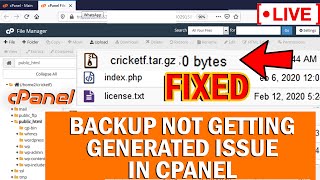 [🔴live] how to fix backups not getting generated in cpanel?