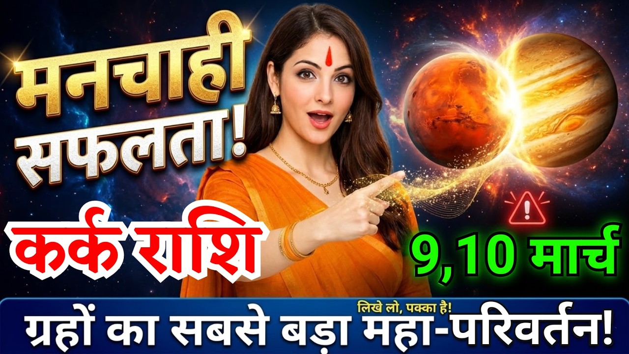8, 9 मार्च, कर्क राशि वालों मनचाही सफलता मिलेगी, Kark Rashi, बड़ा परिवर्तन होगा!