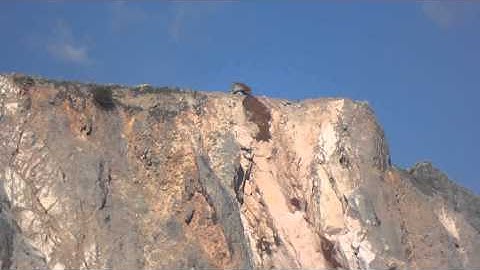 the process of unloading the raw material (limestone)