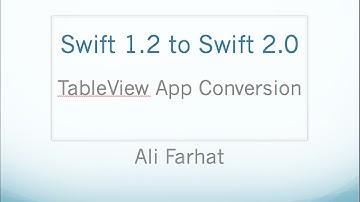 17.0  - iOS TableView App  Conversion  swift 2.0