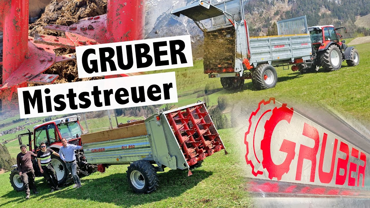 Mist streuen am Hang | Miststreuer von Maschinenbau Otto Gruber aus Saalfelden