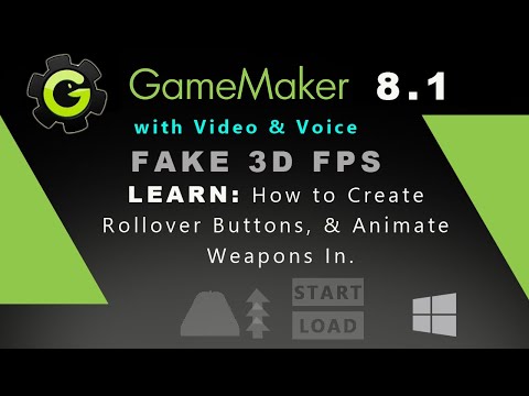 Game Maker 8.1: How to Create Rollover Buttons, & Animate Weapons In.