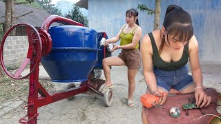 Repair Technique - Genius Girl Help The Builder Repair Complete Restoration Concrete Mixer