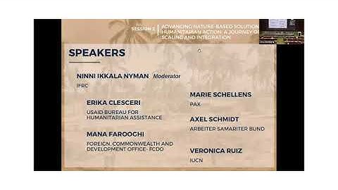 Scaling Up Nature-based Solutions (NbS) in Humanitarian Contexts (Part #2)