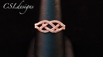 Wire woven celtic knot ring