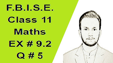 11th Class Maths | Chapter 9 | Exercise 9.2 | Question 5 | Fundamentals of Trigonometry