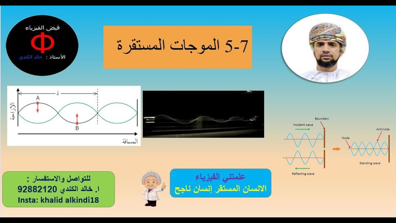 7 -5 الموجات المستقرة  للاستاذ خالد الكندي