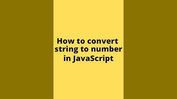 Three ways to convert String to Number in JavaScript #shorts