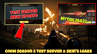 codm season 5 test server update | codm test server 2024 | codm season 5 leaks 2024 | mythic dlq33