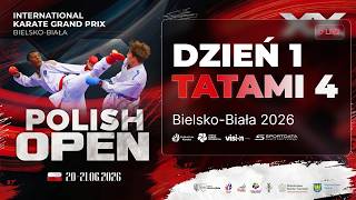 🥋 TATAMI 4 - DZIEŃ 1 | XX Polish Open Karate Grand Prix Bielsko-Biała LIVE
