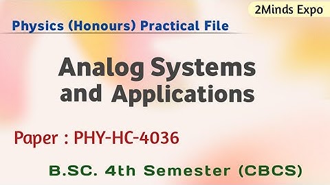 Physics Honours Practical File | B.Sc. 4th Semester | 2Minds Expo |