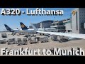 Takeoff  landing airbus a320 frankfurt to munich lufthansa  4k 60fps u.