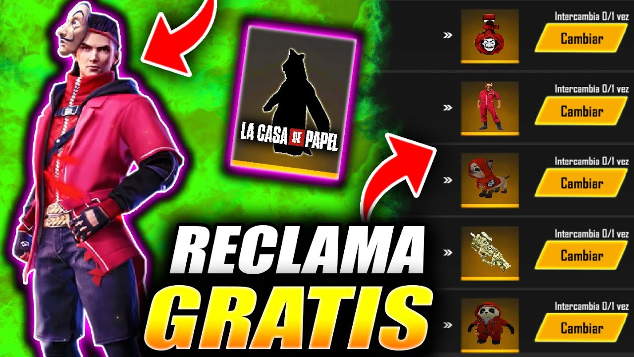 La Casa De Papel Gratis YA SALIÓ! NUEVO EVENTO la CASA de PAPEL! NUEVA SKIN GRATIS y MAS NOVEDADES de  FREE FIRE - YouTube