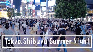 Shibuya Night Walk, Summer Night Crowded metropolis streets, Tokyo Japan, Aug 2022｜4K 60fps 渋谷 東京