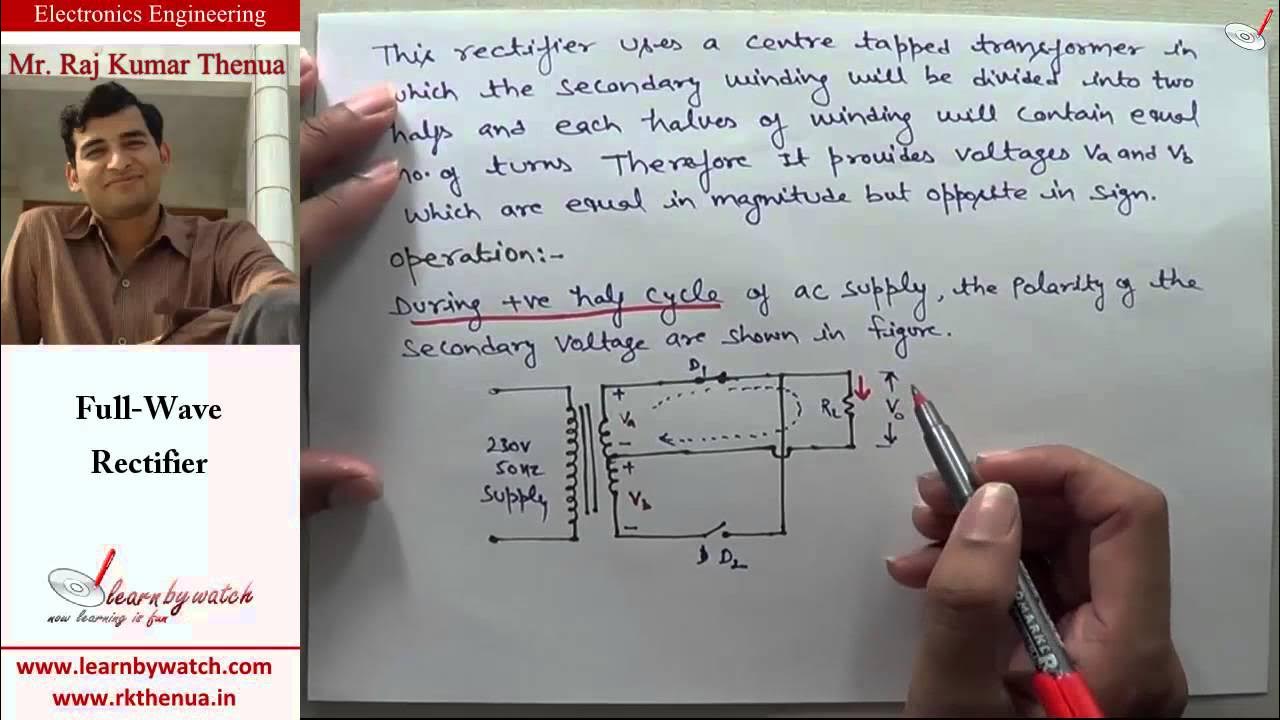 Full Wave Rectifier Electronics Engineering by Raj Kumar Thenua